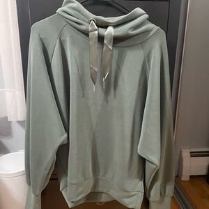 Women’s Green Cowl Neck Sweatshirt